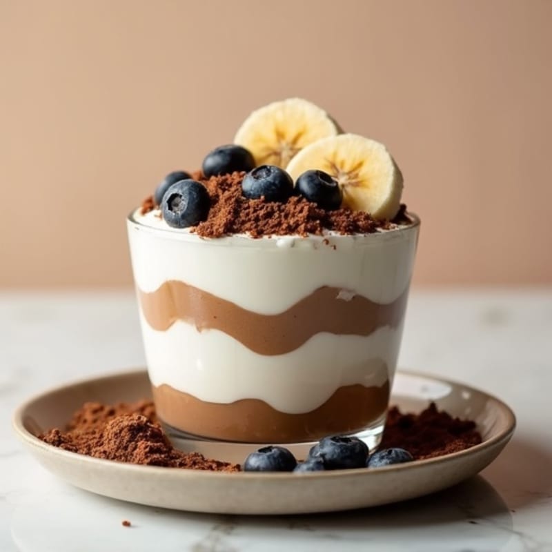 High-Protein Coffee Cocoa Yogurt Parfait