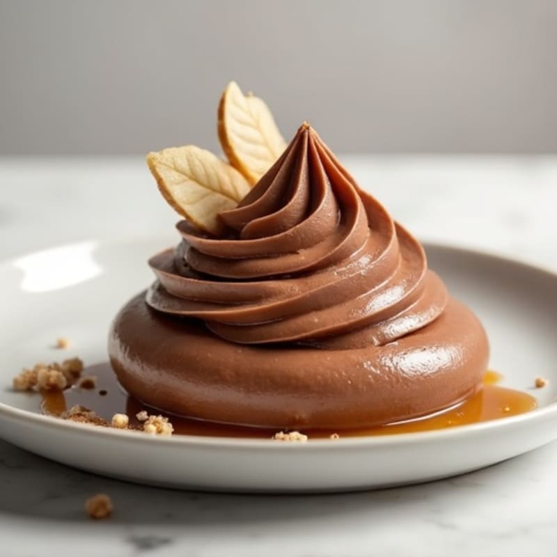 Silky Chocolate Protein Mousse with Almond Butter Swirl