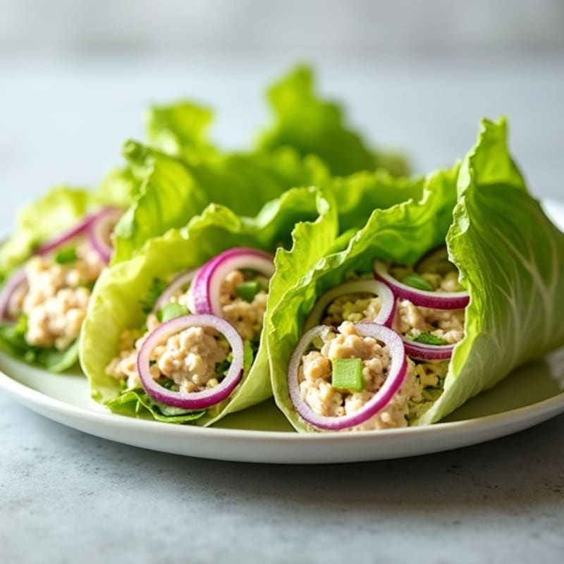 Creamy Tuna Lettuce Wraps