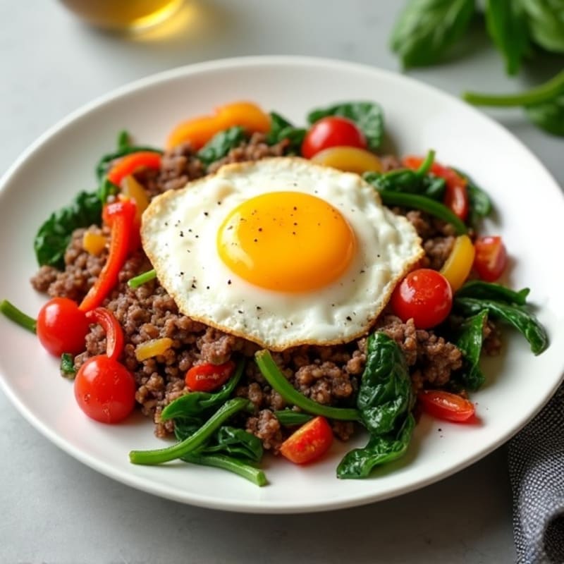 Lean Ground Beef and Vegetable Skillet