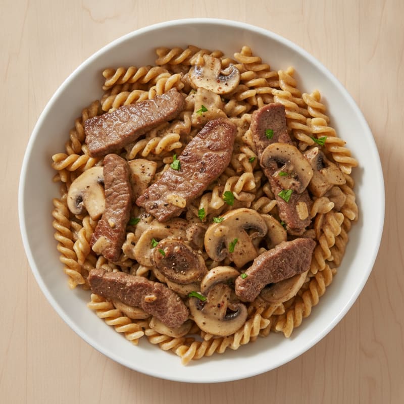 Clean Beef Stroganoff with Whole Wheat Egg Noodles
