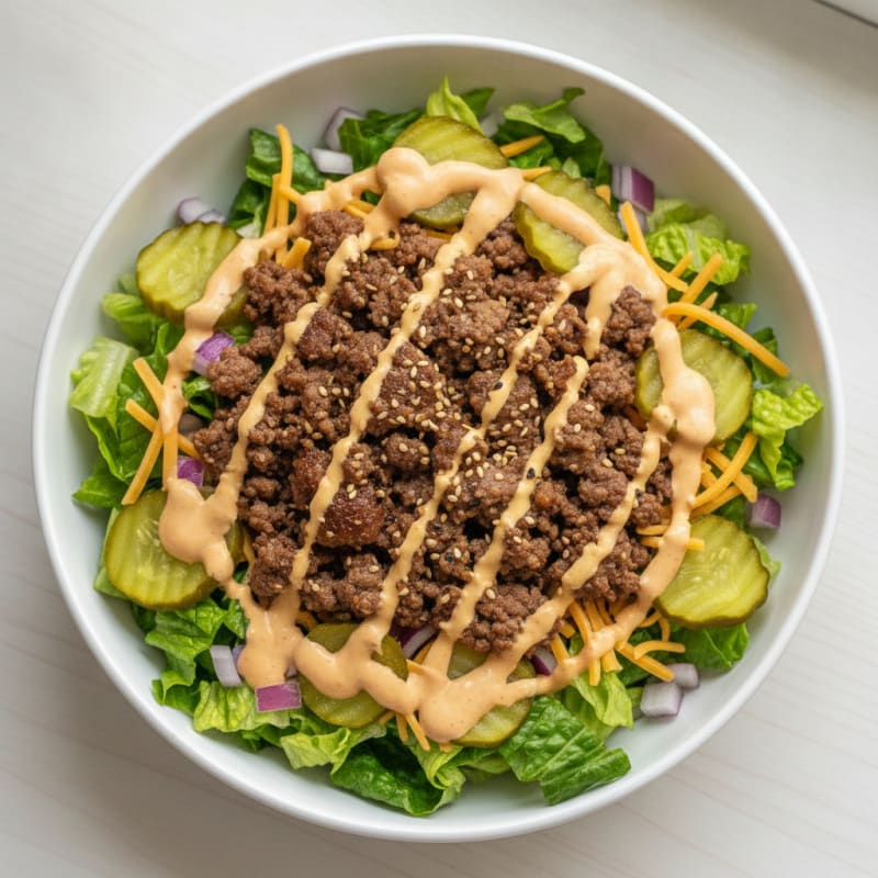 Big Mac Inspired Protein Bowl