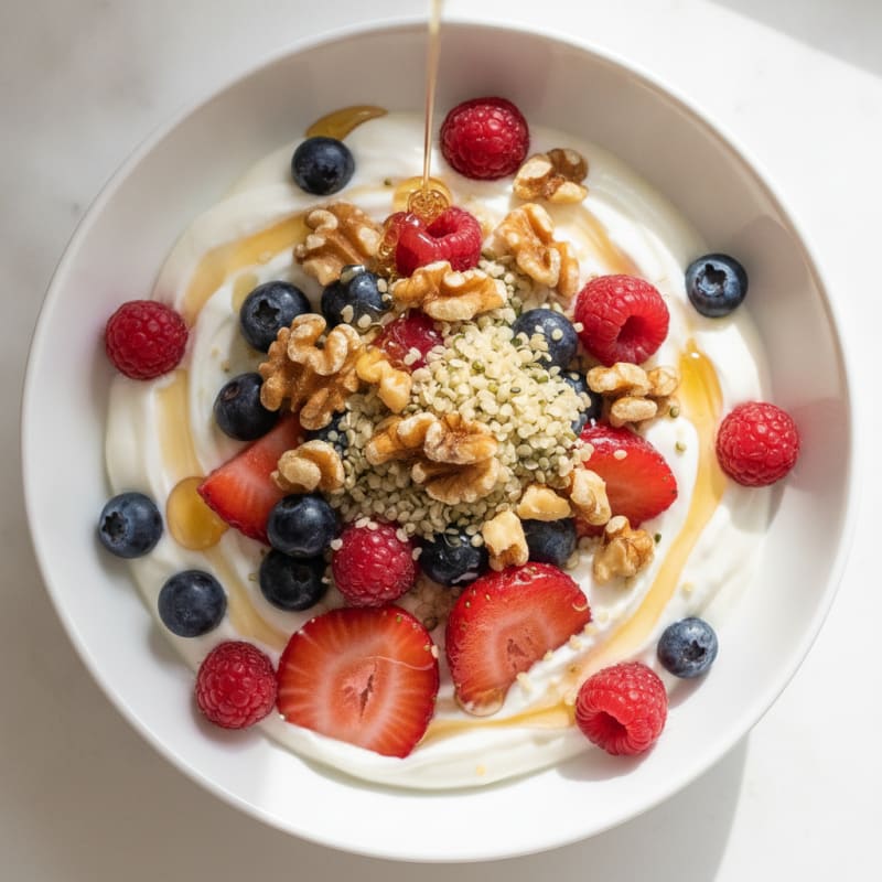 Creamy Greek Yogurt Protein Parfait with Mixed Berries