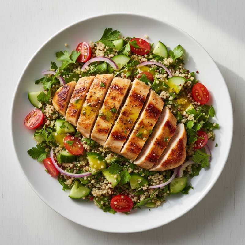 Lemon Herb Chicken and Quinoa Salad