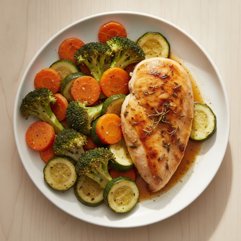 Herb-Roasted Chicken with Roasted Vegetables