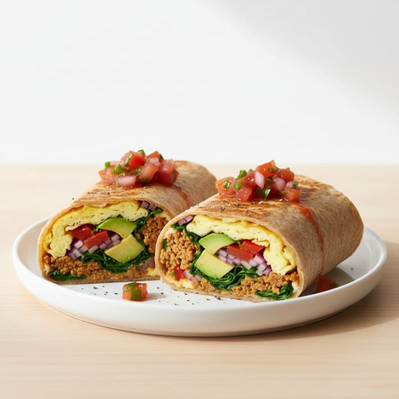 Ultimate Loaded Breakfast Burrito with Turkey Chorizo