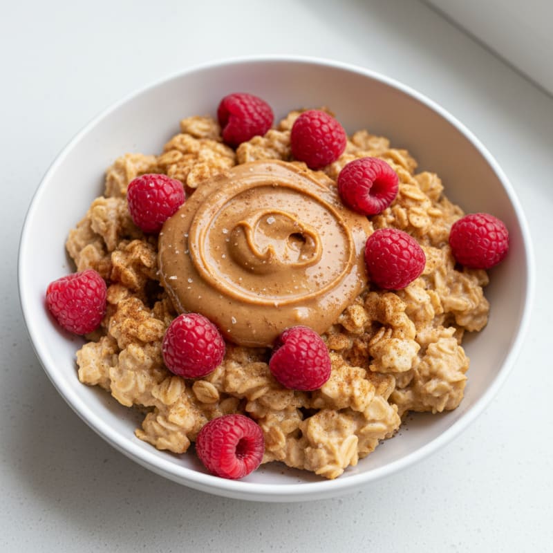 Creamy Peanut Butter Oatmeal Bowl