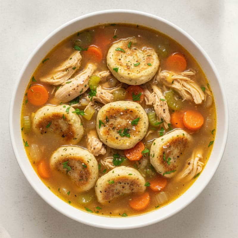 Homestyle Chicken and Herb Dumpling Soup