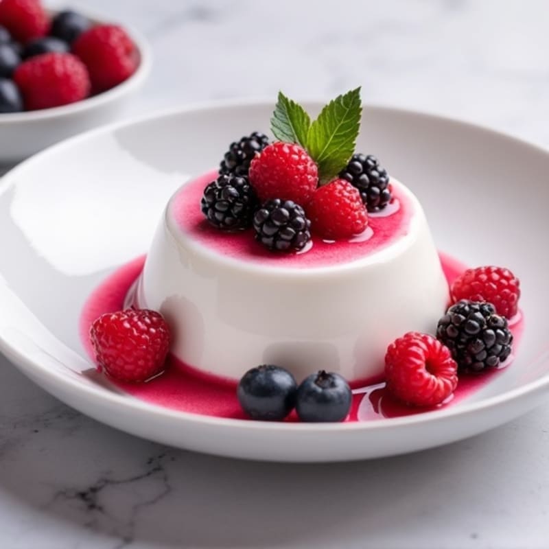 Silky Greek Yogurt Protein Pudding with Mixed Berries