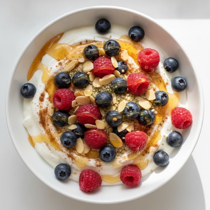 Greek Yogurt Bowl with Honey and Berries