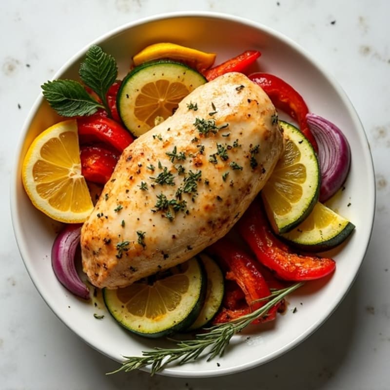 Sheet Pan Lemon Herb Chicken with Roasted Vegetables