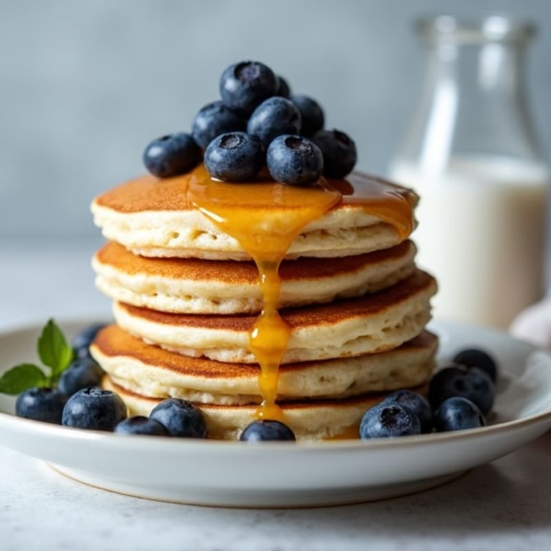 High-Protein Fluffy Gluten-Free Blueberry Pancakes