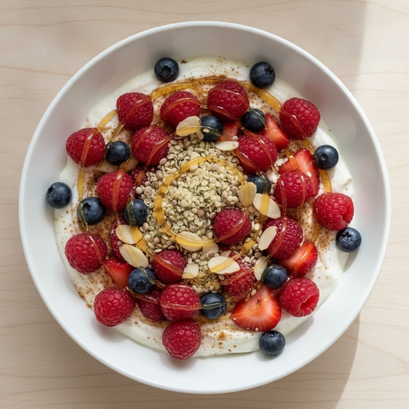 High-Protein Greek Yogurt Berry Bowl