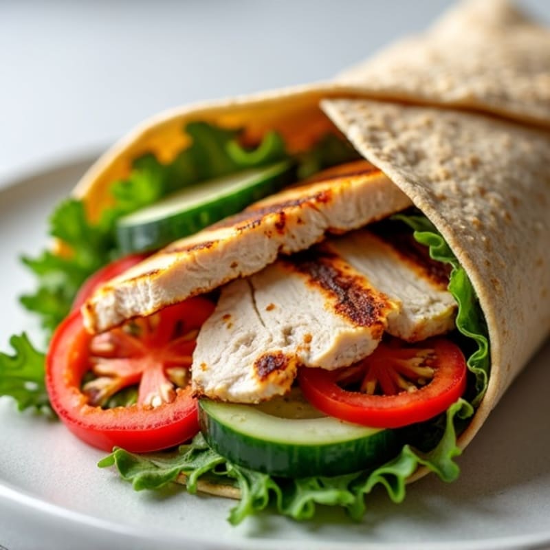 Grilled Chicken and Fresh Crispy Veggie Wrap