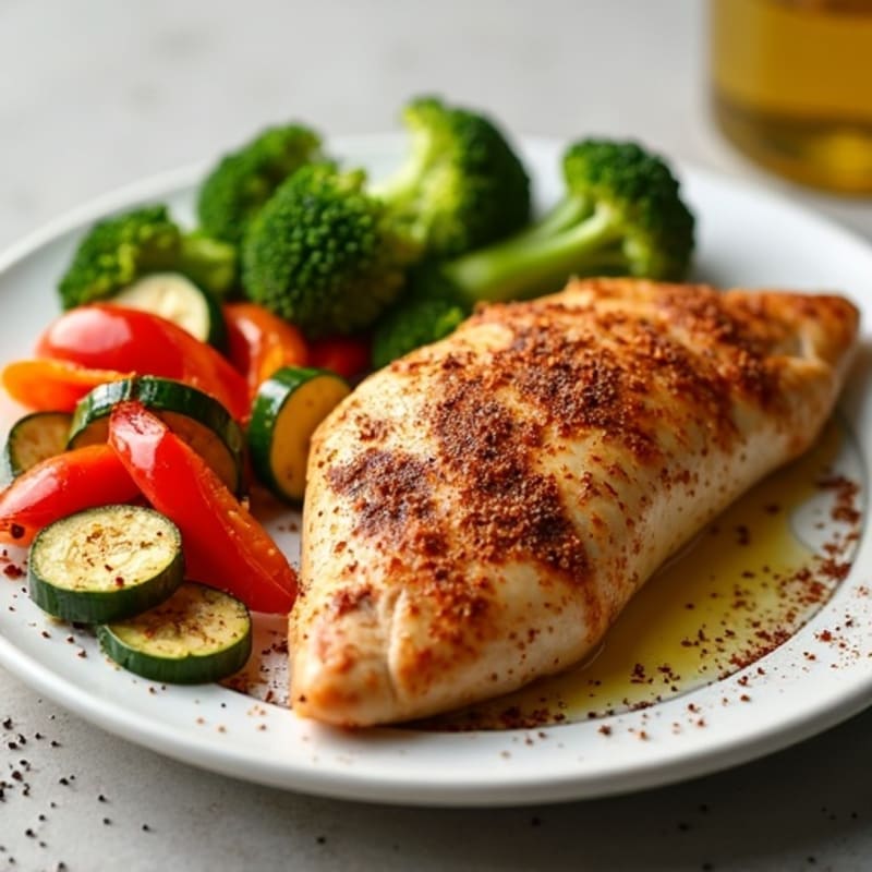 Spiced Roasted Chicken with Crispy Vegetables