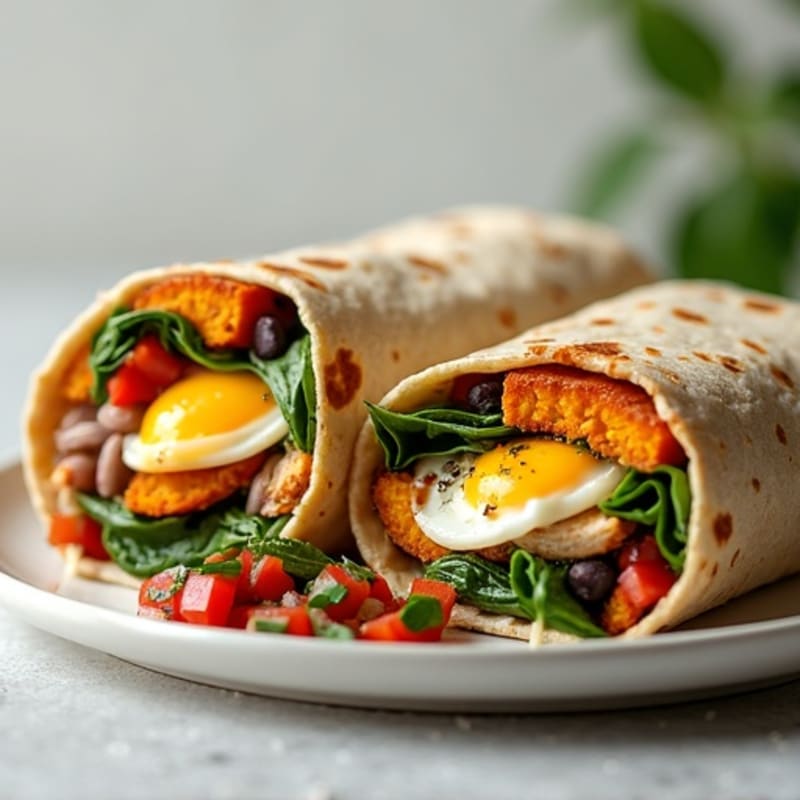 Protein-Packed Sweet Potato Black Bean Breakfast Burrito