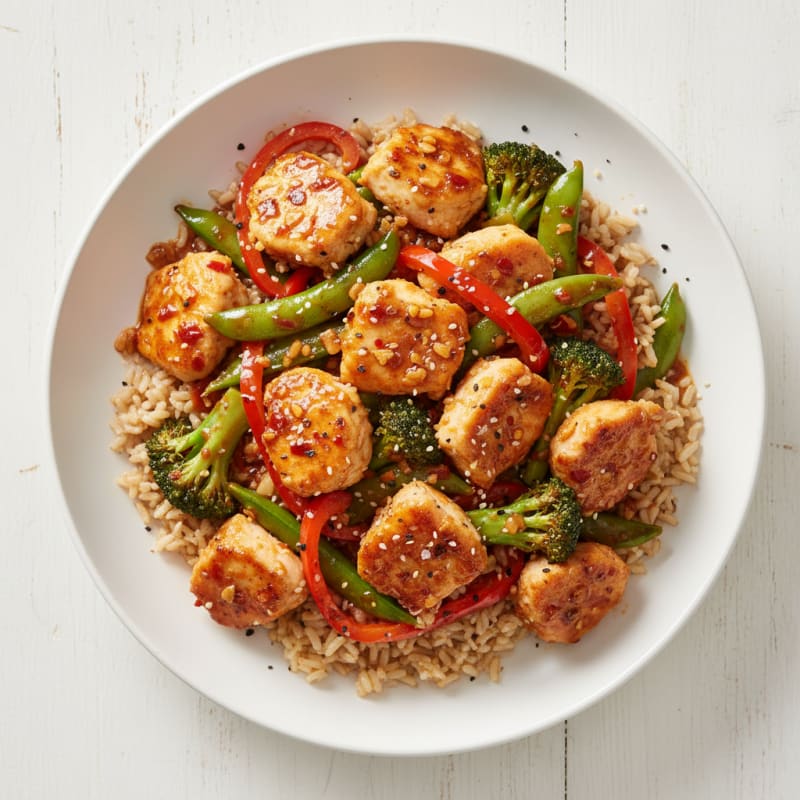 Crispy Chili-Garlic Chicken Stir-Fry