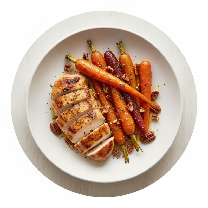 Maple-Glazed Roasted Carrots with Pecans