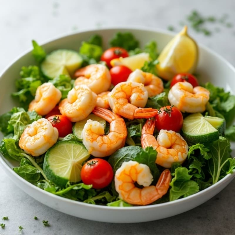Lemon Herb Shrimp Salad with Fresh Greens