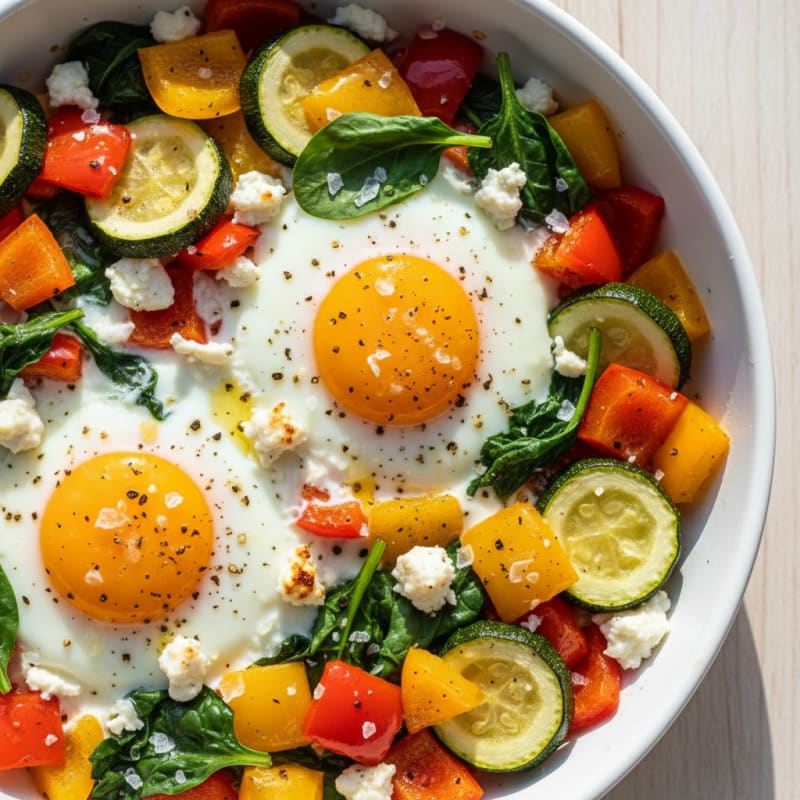 Baked Eggs with Roasted Vegetables