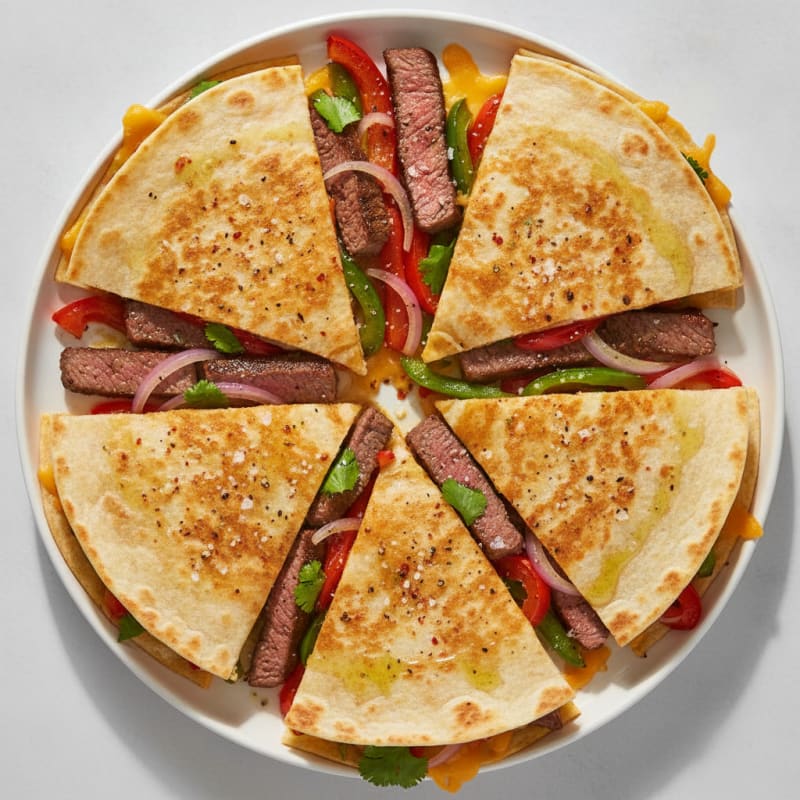 Seared Steak and Pepper Quesadillas