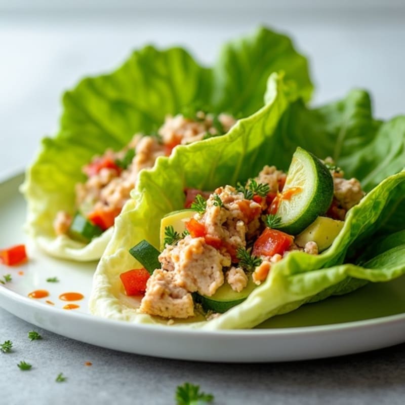 Spicy Tuna Crunchy Lettuce Wraps