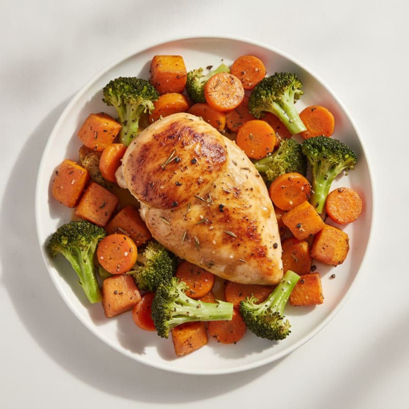 Herb-Roasted Chicken with Roasted Vegetables