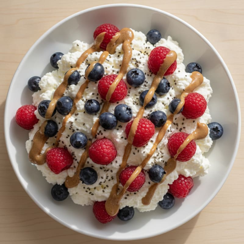Silky Greek Yogurt Protein Pudding with Berries