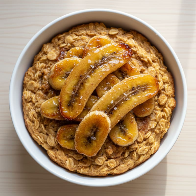 Golden Caramelized Banana Oat Bake