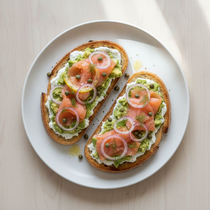 Smoked Salmon Sourdough Avocado Toast