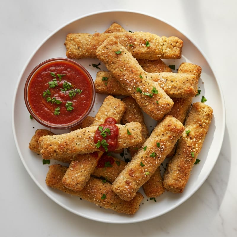 Garlic Parmesan Breadsticks with Marinara