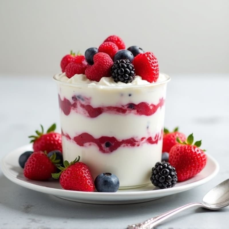 Creamy High-Protein Greek Yogurt Parfait with Mixed Berries