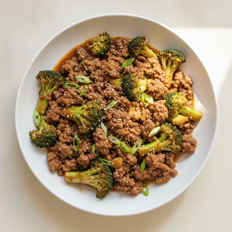 Ground Beef and Broccoli Stir-Fry