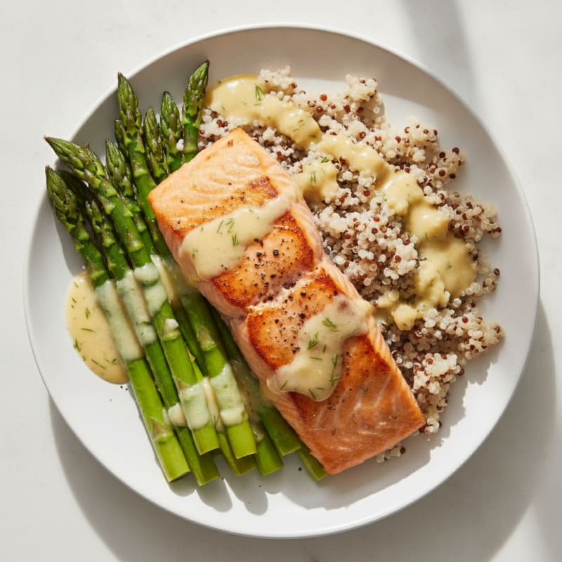 Pan-Seared Salmon with Lemon-Dill Sauce