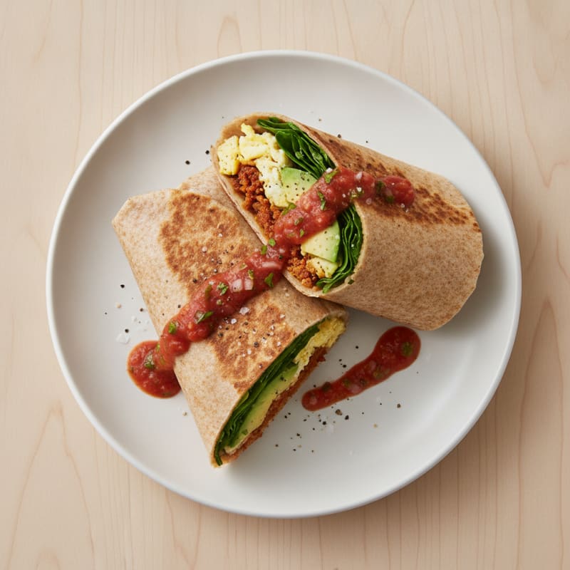Loaded Breakfast Burrito with Chorizo