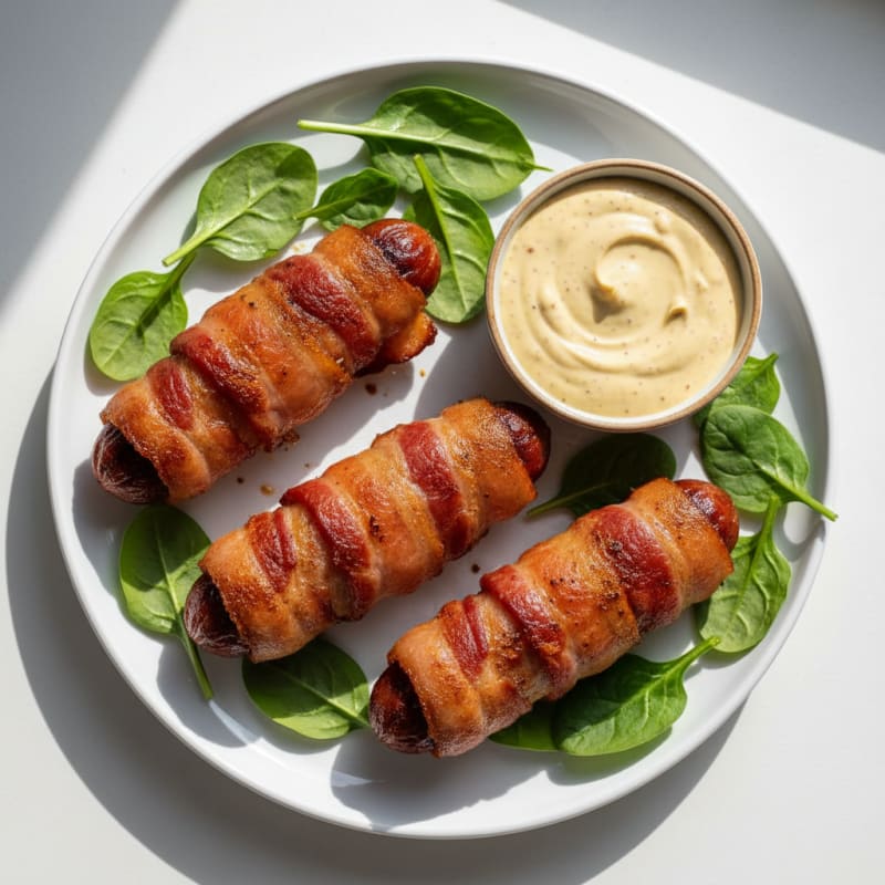 Crispy Bacon-Wrapped Hot Dogs