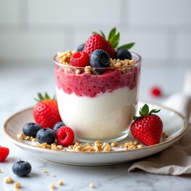 Greek Yogurt Protein Parfait with Berries