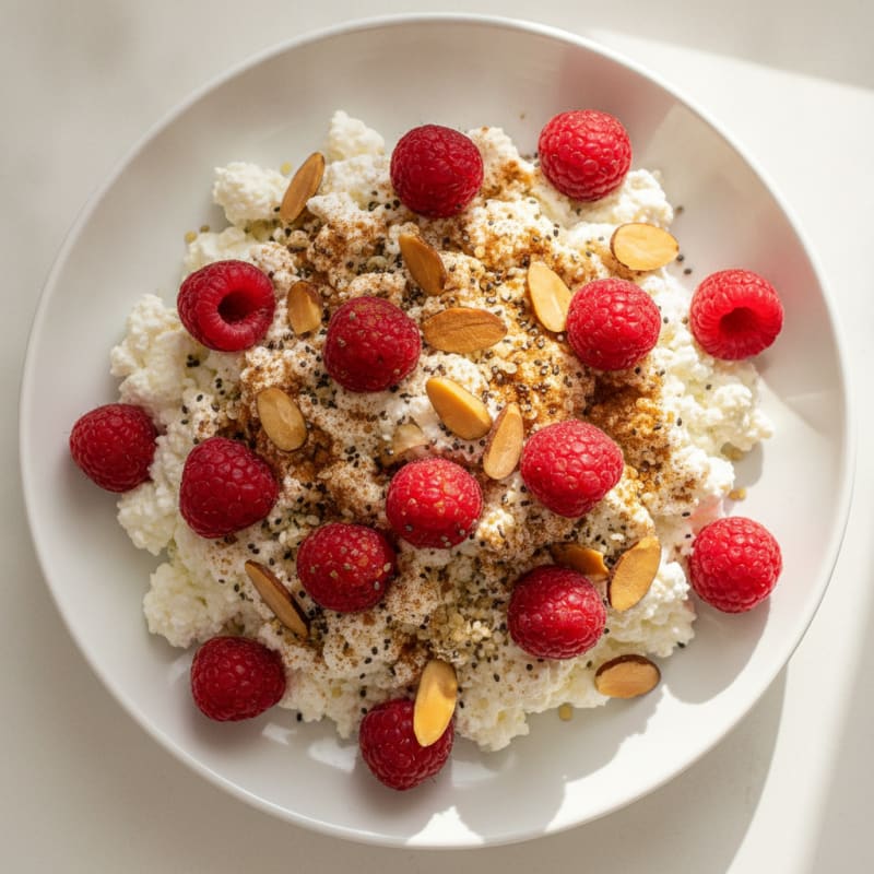 High-Protein Berry and Nut Cottage Cheese Bowl