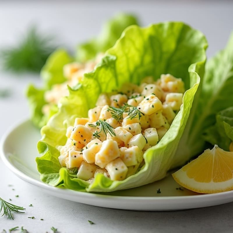 Creamy Dill Egg Salad Lettuce Wraps