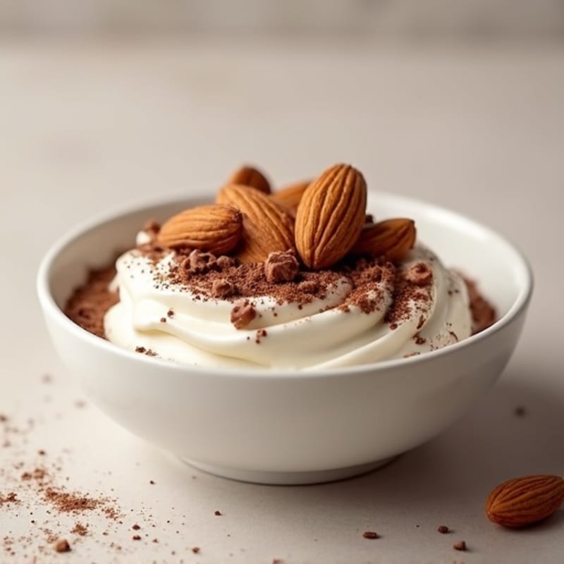 Creamy Greek Yogurt Protein Bowl with Cocoa and Almonds