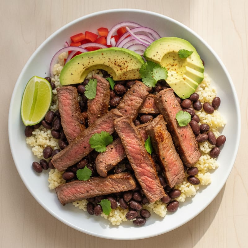 Loaded Steak Burrito Bowl