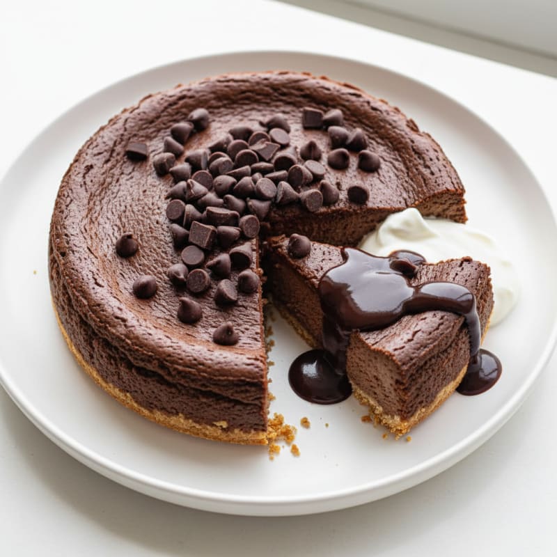 High-Protein Chocolate Cheesecake with Greek Yogurt