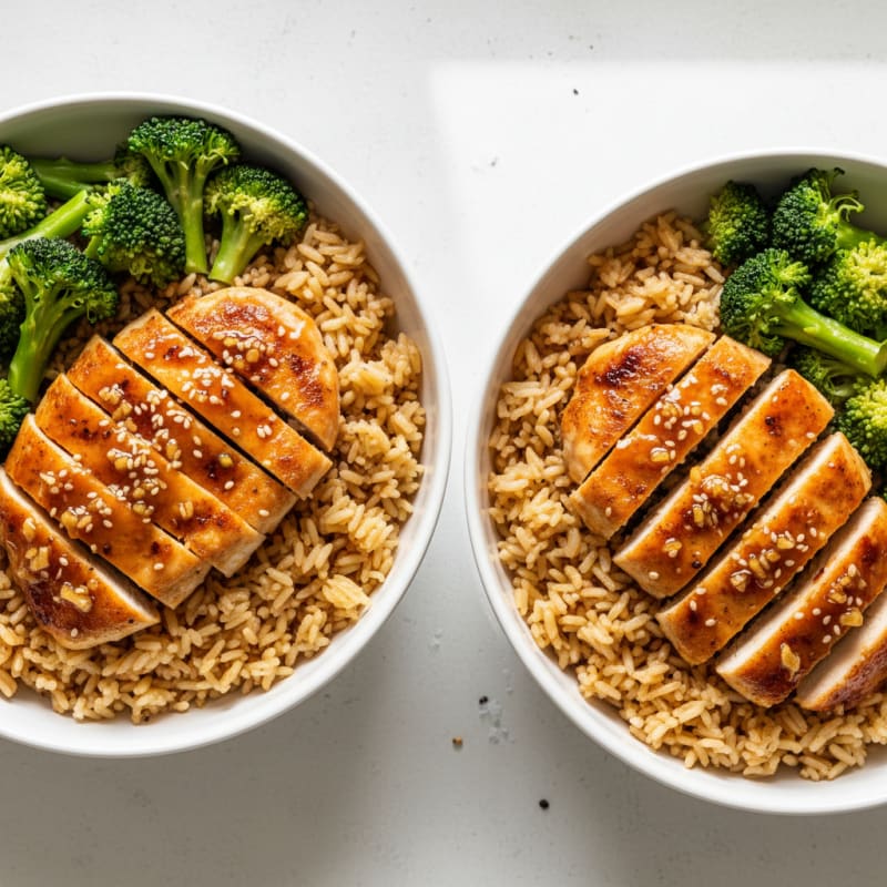 Crispy Honey-Garlic Chicken Bowls