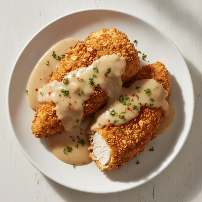 Buttermilk Fried Chicken with Creamy Gravy