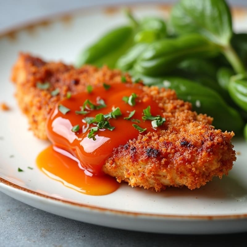 Crispy Baked Chicken with Sticky Sweet and Spicy Glaze