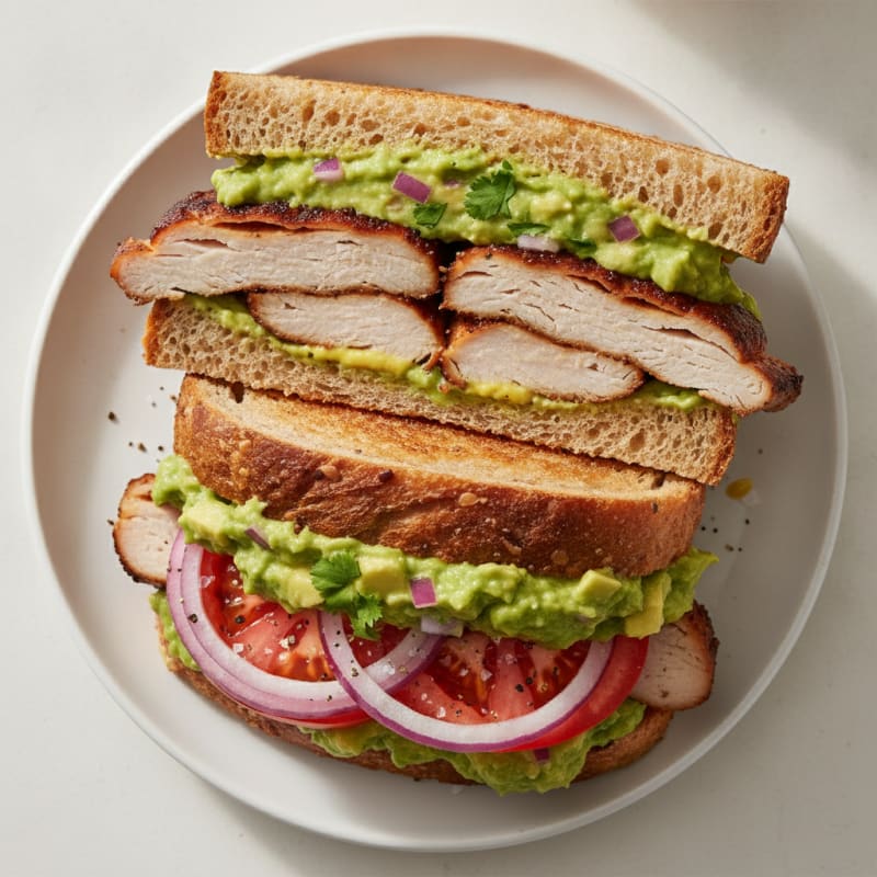 Cajun Turkey Sandwich with Guacamole