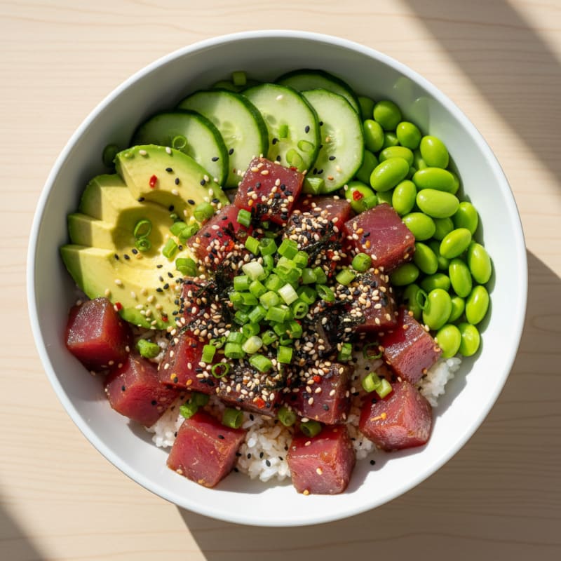 Ahi Tuna Hawaiian Poke Bowl