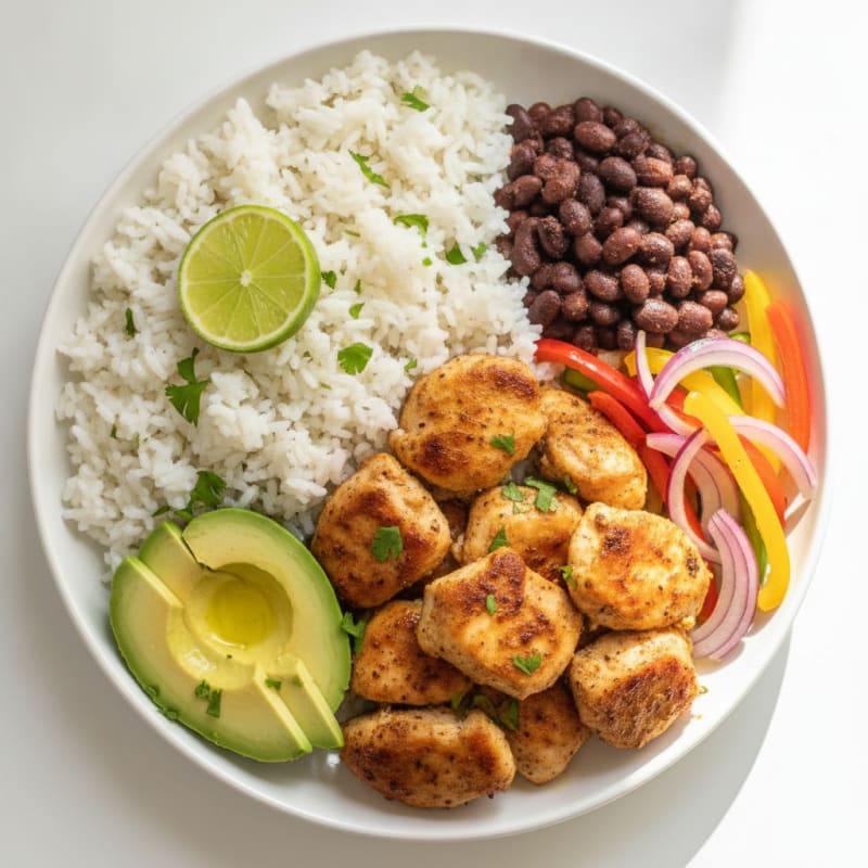 Quick Mexican Chicken Dinner Plate