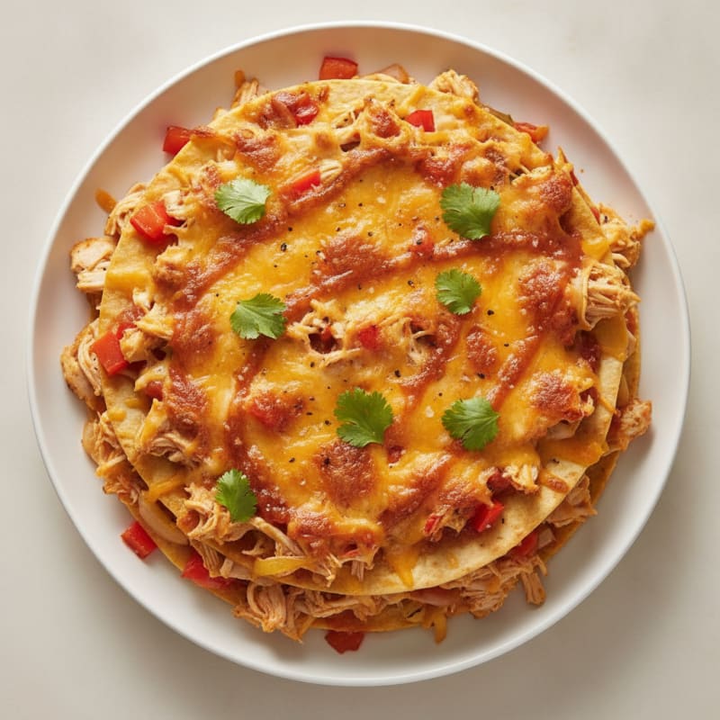 Chicken and Cheese Tortilla Bake