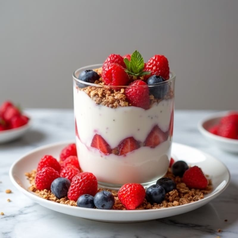 Creamy Greek Yogurt Protein Parfait with Mixed Berries